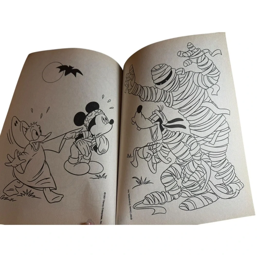 VTG Disney Mickey & Friends Halloween Golden Coloring Book 1997 Unused Rare